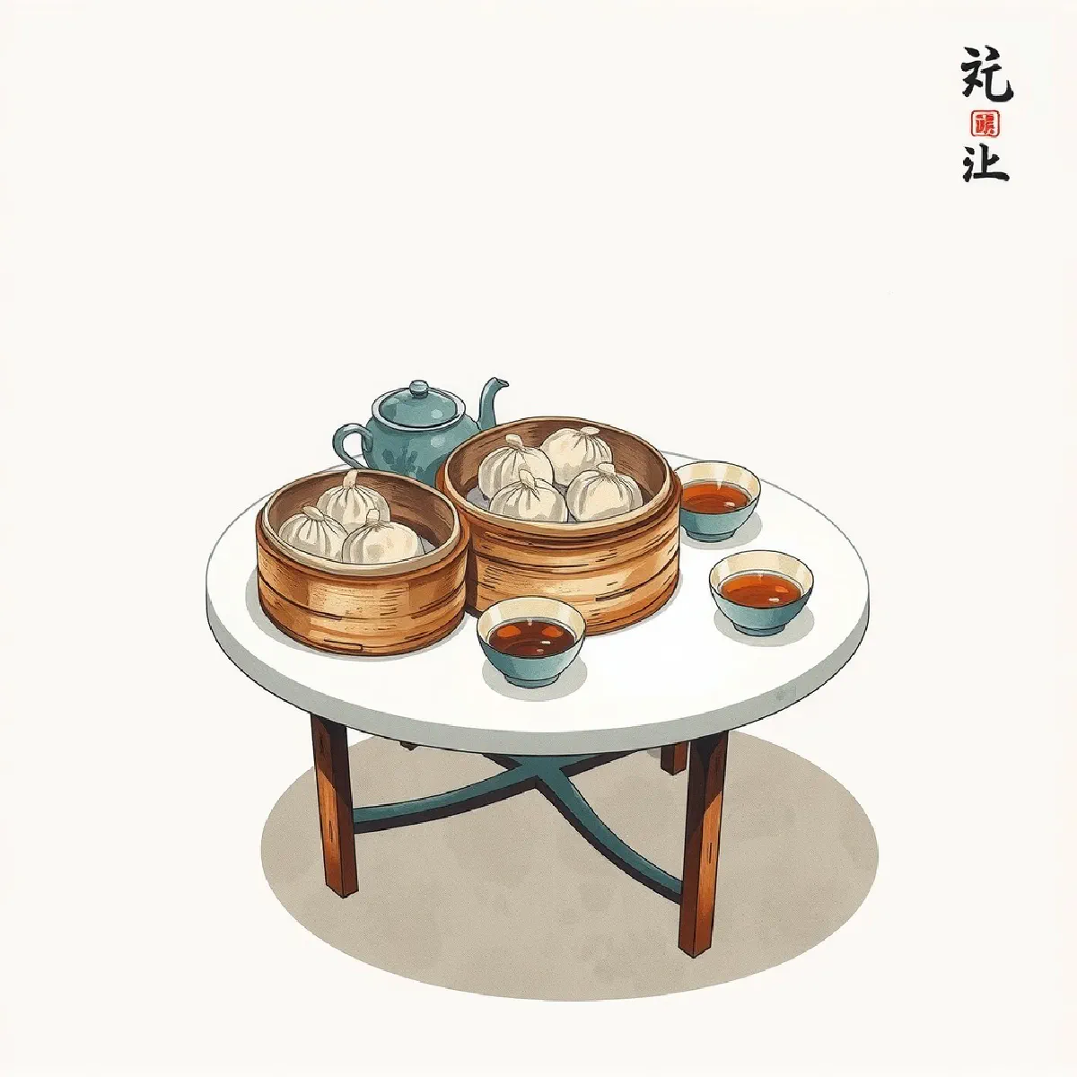 Dim Sum & Tea illustration