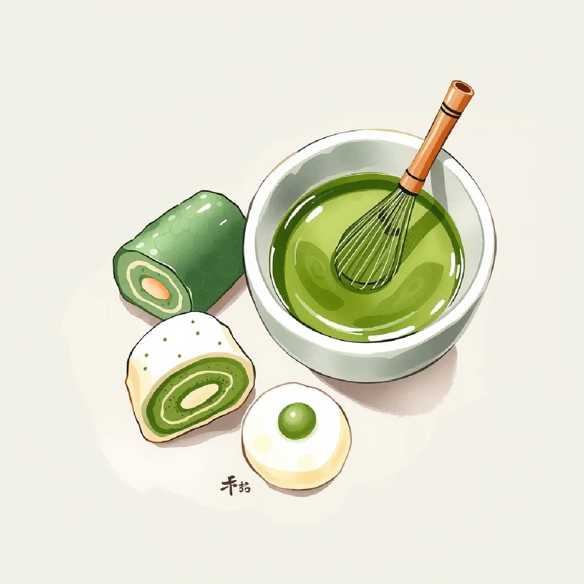 Matcha Desserts illustration