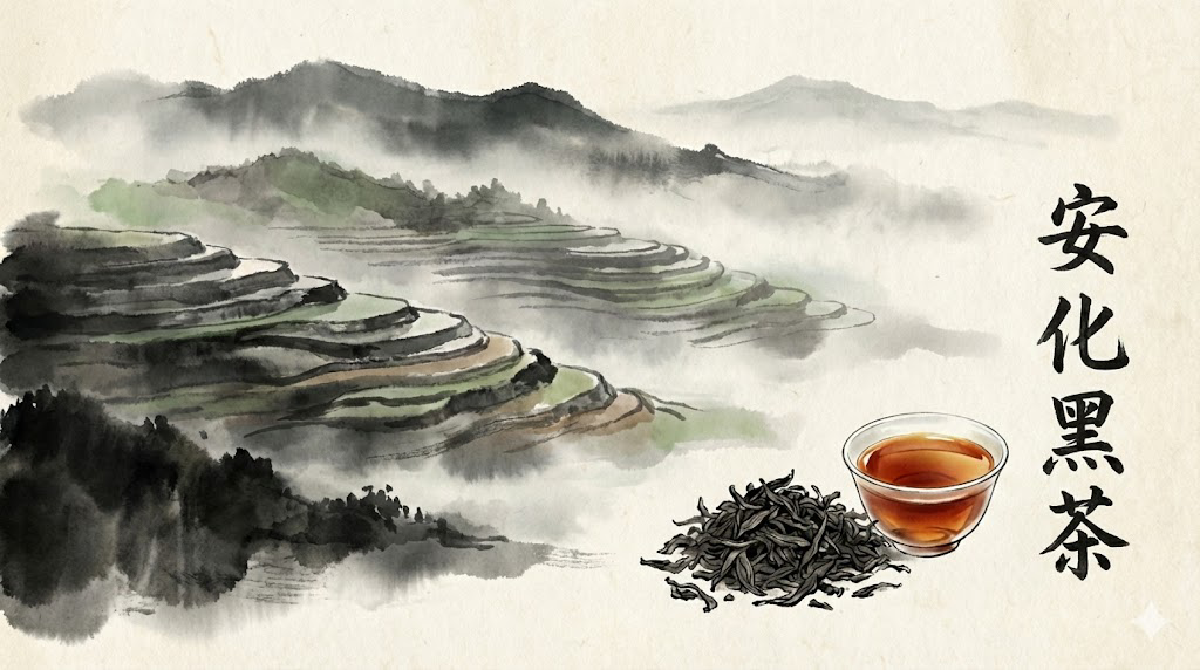 Anhua Hei Cha (Hunan Dark Tea - 安化黑茶) illustration